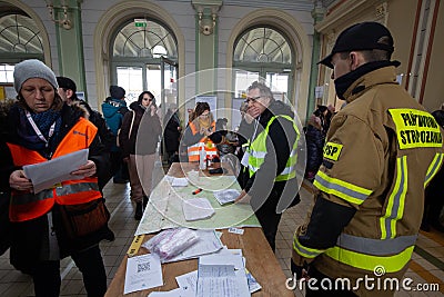 Przemysl train station near the Ukraine border with Poland Editorial Stock Photo