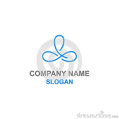 PS letter initial yoga line art logo. Stock Photo