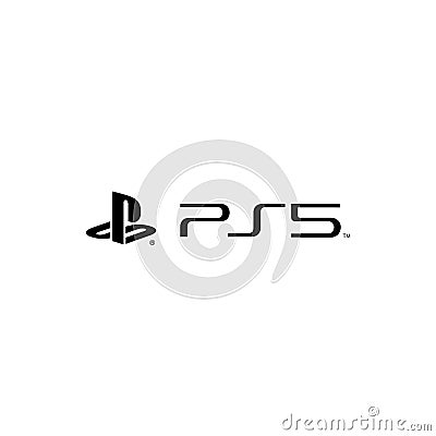 PS5 playstation 5 logo editorial illustrative on white background Editorial Stock Photo