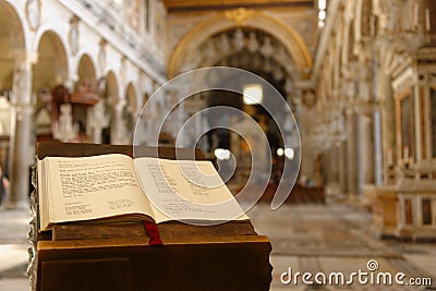 Psalms book, Transylvanian church Stock Photo