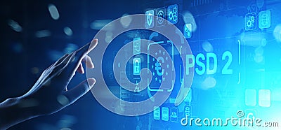 PSD2 Payment Services Directive Open Banking Payment service provider security protocol Stock Photo