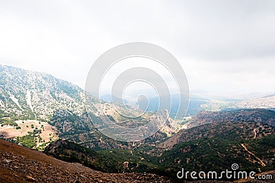 Psiloritis mountains in Greece on Crete island. Stock Photo