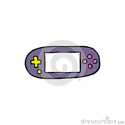 Psp doodle icon, vector illustration Cartoon Illustration