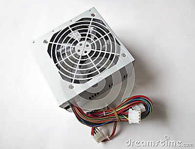 PSU. Power supply unit on the white background Stock Photo