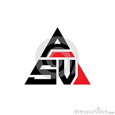 PSV triangle letter logo design with triangle shape. PSV triangle logo design monogram. PSV triangle vector logo template with red Vector Illustration