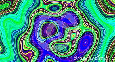 Psychedelic abstract pattern and hypnotic background for trend art, bright color Stock Photo