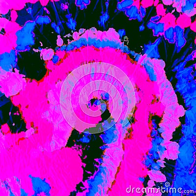 Psychedelic Color. Cosmos Twisted Spiral. Dye Stock Photo