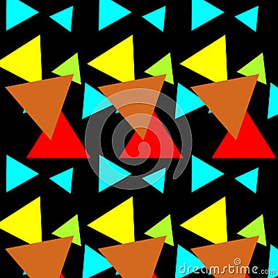 Psychedelic Colored Geometric Seamless pattern Design And Background Stock Photo