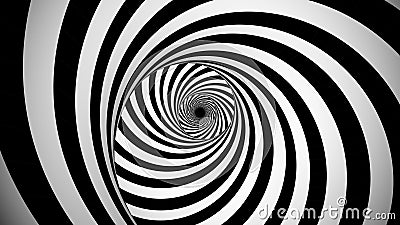 Optical black and white spinning illusion Cartoon Illustration