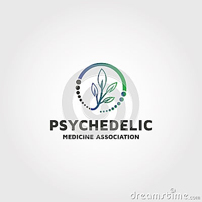 Psychedelic Medicine Association logo design Vector Illustration