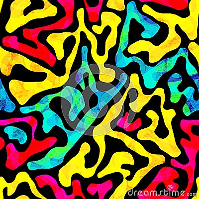 Psychedelic seamless pattern Vector Illustration