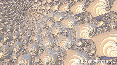 Psychedelic Snails World - Fantastic Involute Fourth Dimension Stock Photo