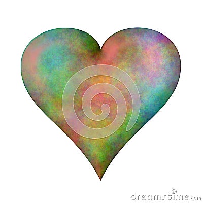 Psychedelic Stone heart Stock Photo