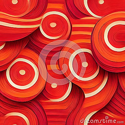 Psychedelic swirls and curves, bright colors and fluid lines to create a groovy, psychedelic pattern Generative AI, illustration Stock Photo