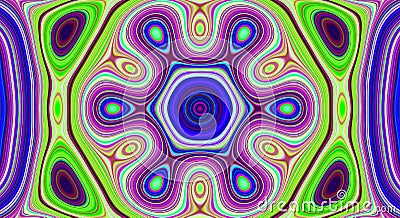 Psychedelic symmetry abstract pattern and hypnotic background, geometric Stock Photo