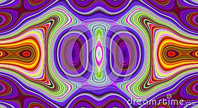 Psychedelic symmetry abstract pattern and hypnotic background, crazy design Stock Photo