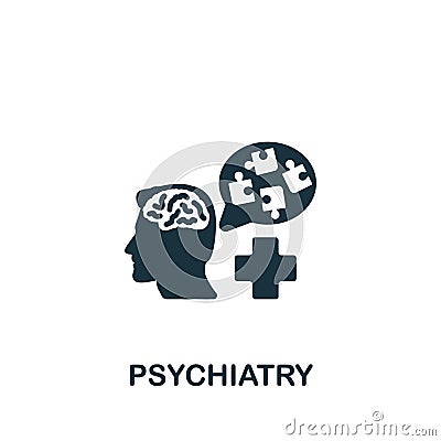 Psychiatry icon. Monochrome simple sign from medical speialist collection. Psychiatry icon for logo, templates, web Stock Photo