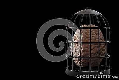 Psychiatry and psychology, helpless mind and hopeless mental state, consciousness and depression conceptual idea with a human Stock Photo