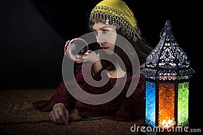 Psychic Fortune Teller Stock Photo