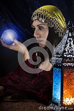 Psychic Fortune Teller Stock Photo