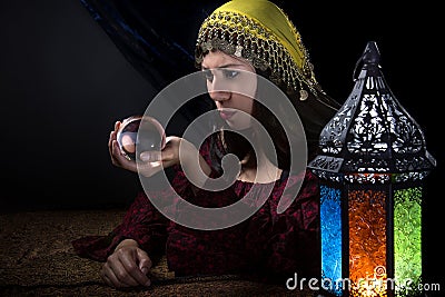 Psychic Fortune Teller Stock Photo