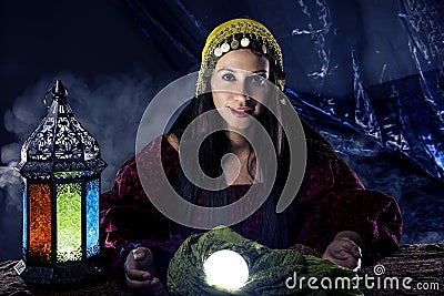 Psychic Fortune Teller Stock Photo