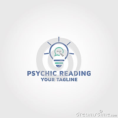 Psychic Reading education vector logo design Stock Photo