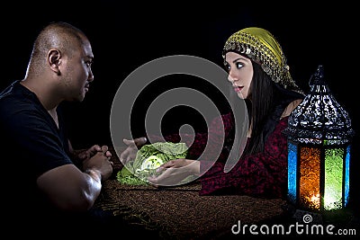 Psychic Reading Stock Photo