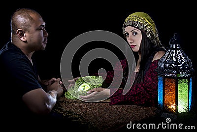 Psychic Reading Stock Photo