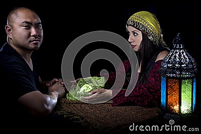 Psychic Reading Stock Photo