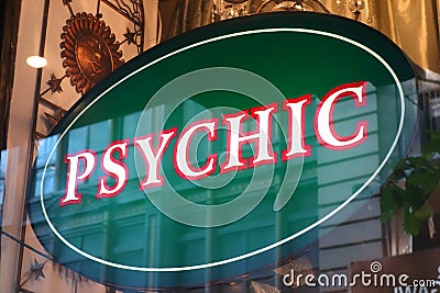 Psychic Sign Stock Photo