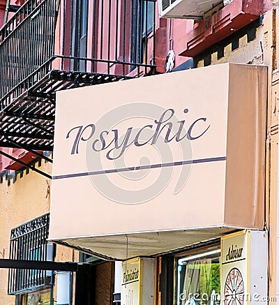 Psychic Sign Stock Photo