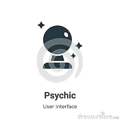 Psychic vector icon on white background. Flat vector psychic icon symbol sign from modern user interface collection for mobile Vector Illustration