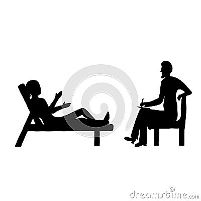 Psychoanalyst. Two men. Stock Photo