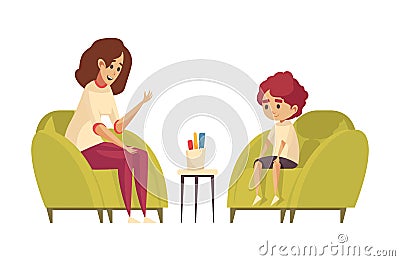 Psychological Therapy Illustration Vector Illustration