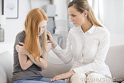 Teenage girl after traumatic events Stock Photo