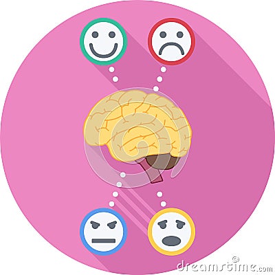 Psychology Flat Icon Vector Illustration