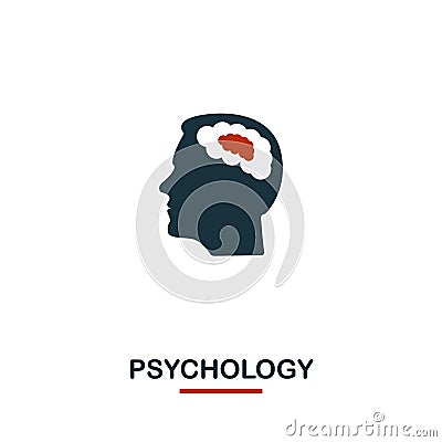 Psychology icon. Creative design from healthcare icons collection. Two color Psychology icon for web design, apps, software, print Stock Photo