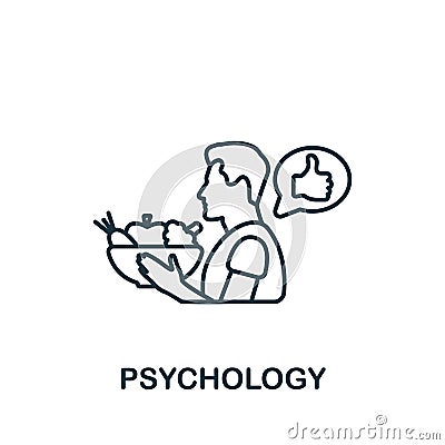 Psychology icon. Monochrome simple Detox Diet icon for templates, web design and infographics Vector Illustration