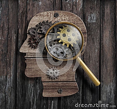 Psychology or invent concept. Brain function model. Stock Photo