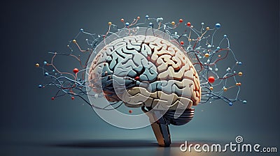 Psychology conception Brain 3d render Stock Photo