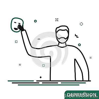 Psychology. Psychologist online. Psychotherapy practice, psychological help, patient have a problem Vector Illustration