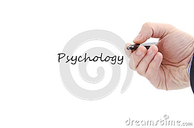 Psychology text concept Stock Photo