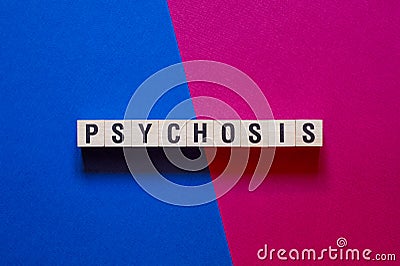 Psychosis word concept on cubes Stock Photo