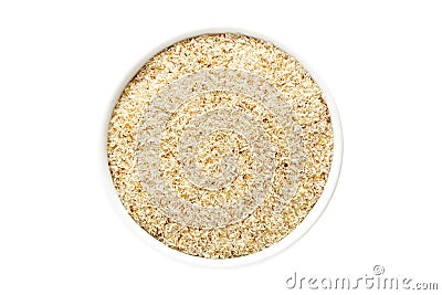 Psyllium husk from above Stock Photo