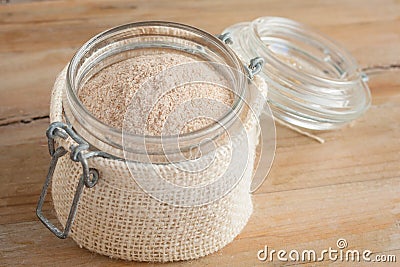 Psyllium husks powder Stock Photo