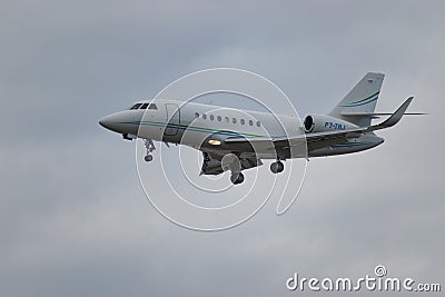 PT-TRJ Dassault Falcon 2000S jet in Zurich in Switzerland Editorial Stock Photo