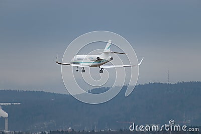 PT-TRJ Dassault Falcon 2000S jet in Zurich in Switzerland Editorial Stock Photo