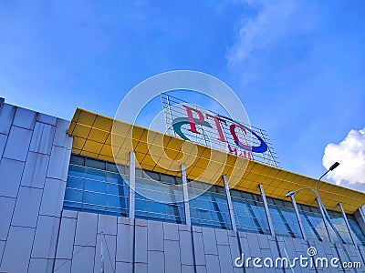 PTC Palembang Trade Center Mall sign Editorial Stock Photo