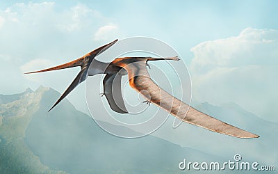 Pteranodon Flying Stock Photo